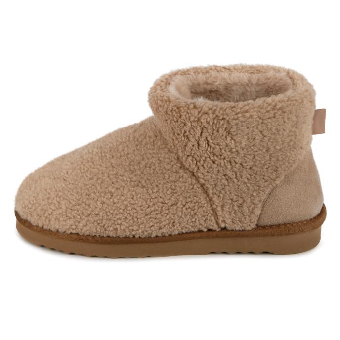 Isotoner® Ladies Curly Fur Boot Natural Extra Image 3